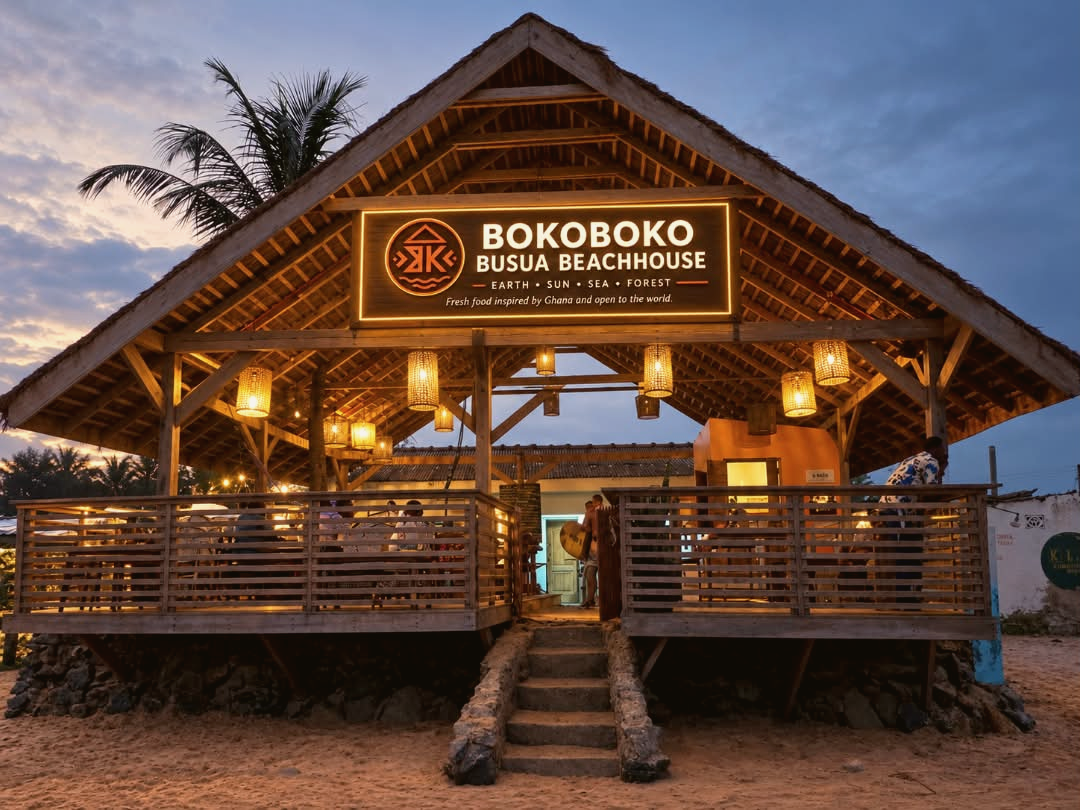 BokoBoko Beach Restaurant in the evening